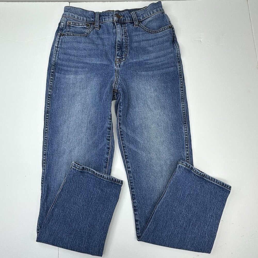 J.Crew Women's Blue High-Rise Classic Vintage Straight Leg Jean W25-27/L27